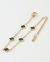 Minimal Clover Charm Chain Necklace