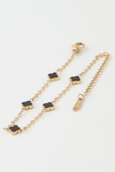 Minimal Clover Charm Chain Necklace