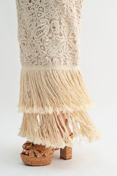 Seashell Muse Sculpted Maxi Dress - Natural | Maxi Dress