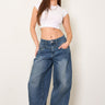 Memphis Girl Wide Leg Jeans with Elastic High Waist | Jeans
