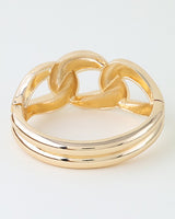Chunky Polished Curb Chain Cuff Bracelet