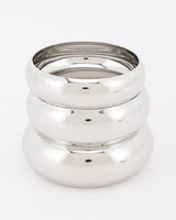 Three-Piece Chunky Dome Bangle Bracelet Set