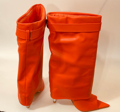 Midnight Silhouette Boots (Orange)