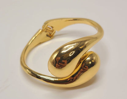 Yin and Yang Cuff Bracelet (Gold)