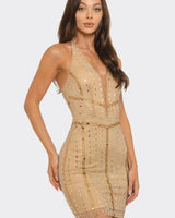 Nude Glam Luxe Mini Dress Nude | Women's Mini Dress
