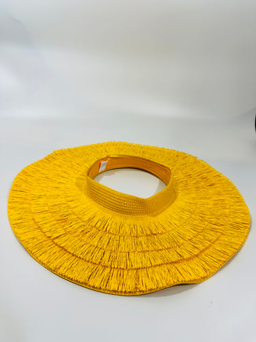 Fringe straw sun hat for vacation wea