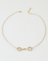 Polished Horsebit Paperclip Chain Necklace