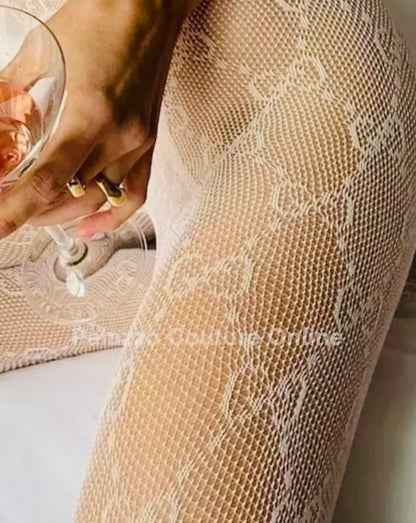 The Little Details Fishnet Tights (Nude)
