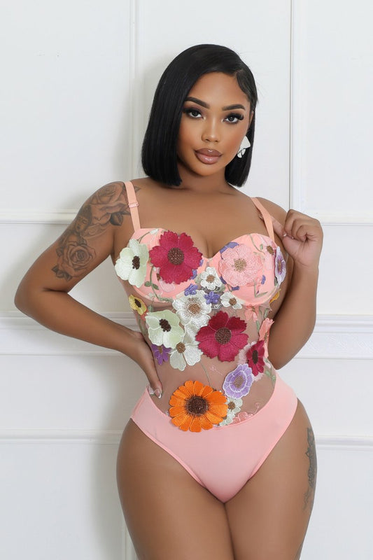 Garden of Eden Embroidered Bodysuit