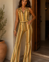 Golden Bloom Draped Jumpsuit Golden Mustard | Women's