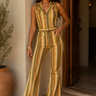 Golden Bloom Draped Jumpsuit Golden Mustard | Women's
