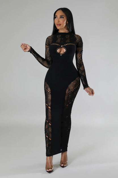 Divine Romance Maxi Dress (Black)