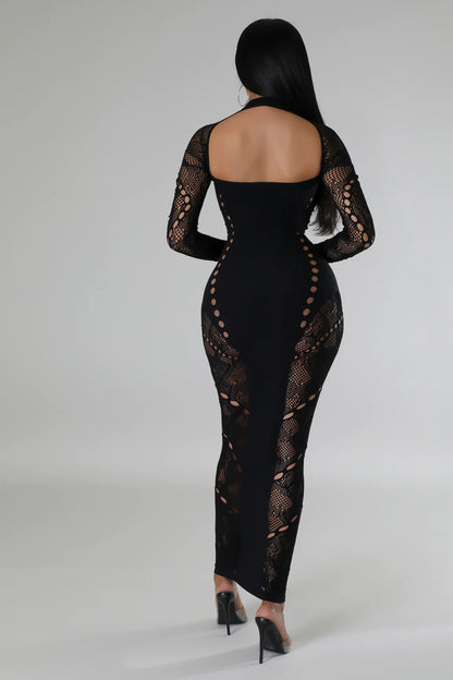 Divine Romance Maxi Dress (Black)