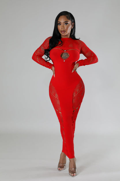Divine Romance Maxi Dress (Red)