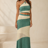 Luxe Mirage Ombre Skirt Set - Green Lime | Women's Two Piece Skirt Set