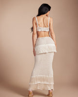 Island Muse Fringe Set - Natural - Palazzo Couture Online