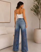 Fierce Bloom Lace Pants Black | Women's Pants