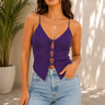 Alondra Purple Corset Top with Mesh Double Layer