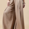 Solid Wide Off White Palazzo Pants