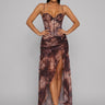 Midnight Bloom Corset Maxi Dress