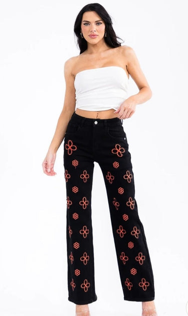 Pearl Bloom Cutout Jeans - Off White | Women's Jeans