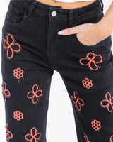 Pearl Bloom Cutout Jeans - Off White | Women's Jeans