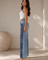 Lace Bloom Straight-Leg Jeans