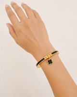 Luxe Enamel Clover Charm Bangle
