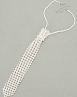 Pearl Necktie Statement Necklace