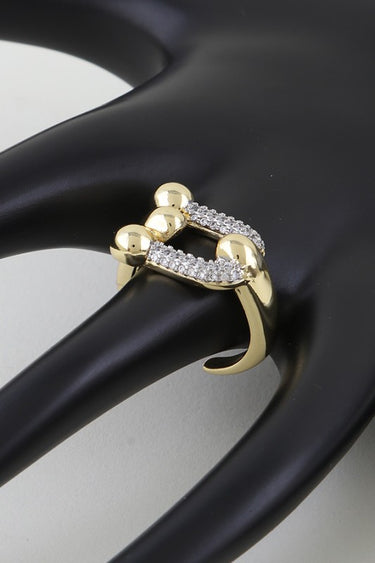 Bejeweled Horseshoe Statement Ring