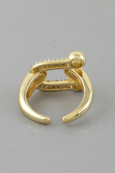 Bejeweled Horseshoe Statement Ring
