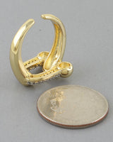 Bejeweled Horseshoe Statement Ring