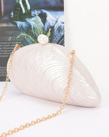 Pearl Shell Evening Clutch- Cream | Women's