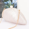 Pearl Shell Evening Clutch- Cream | Women's