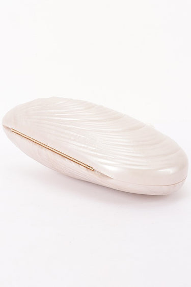 Pearl Shell Evening Clutch- Cream | Women's