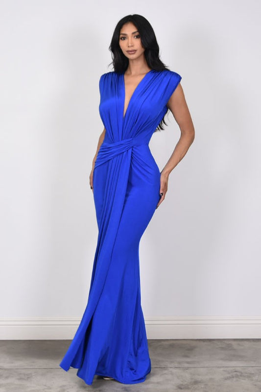Radiant Starlight Maxi Dress (Royal Blue)
