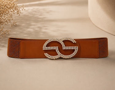 Luxe Crystal Stretch Waist Belt