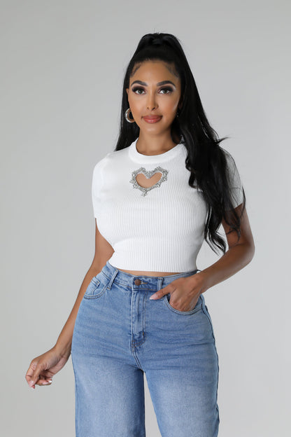 You Have My Heart Top ( white)