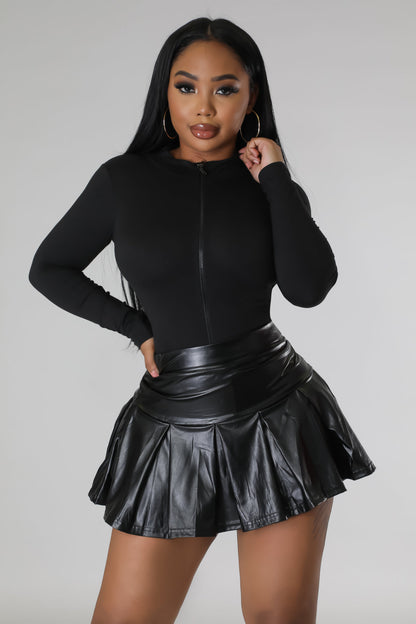 Shape of me  Bodysuit Skirt Set (Black)