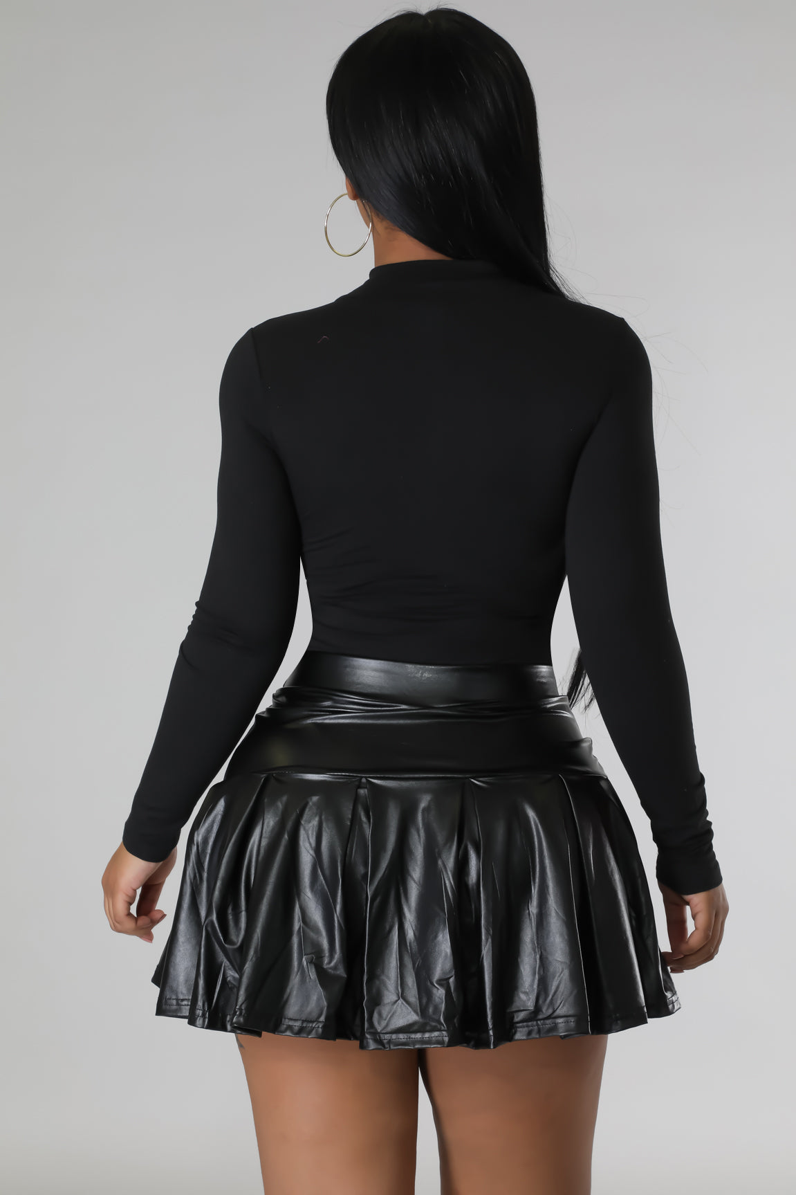 Shape of me  Bodysuit Skirt Set (Black)
