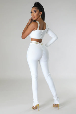 Athena Pant Set (White)