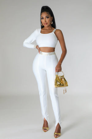 Athena Pant Set (White)