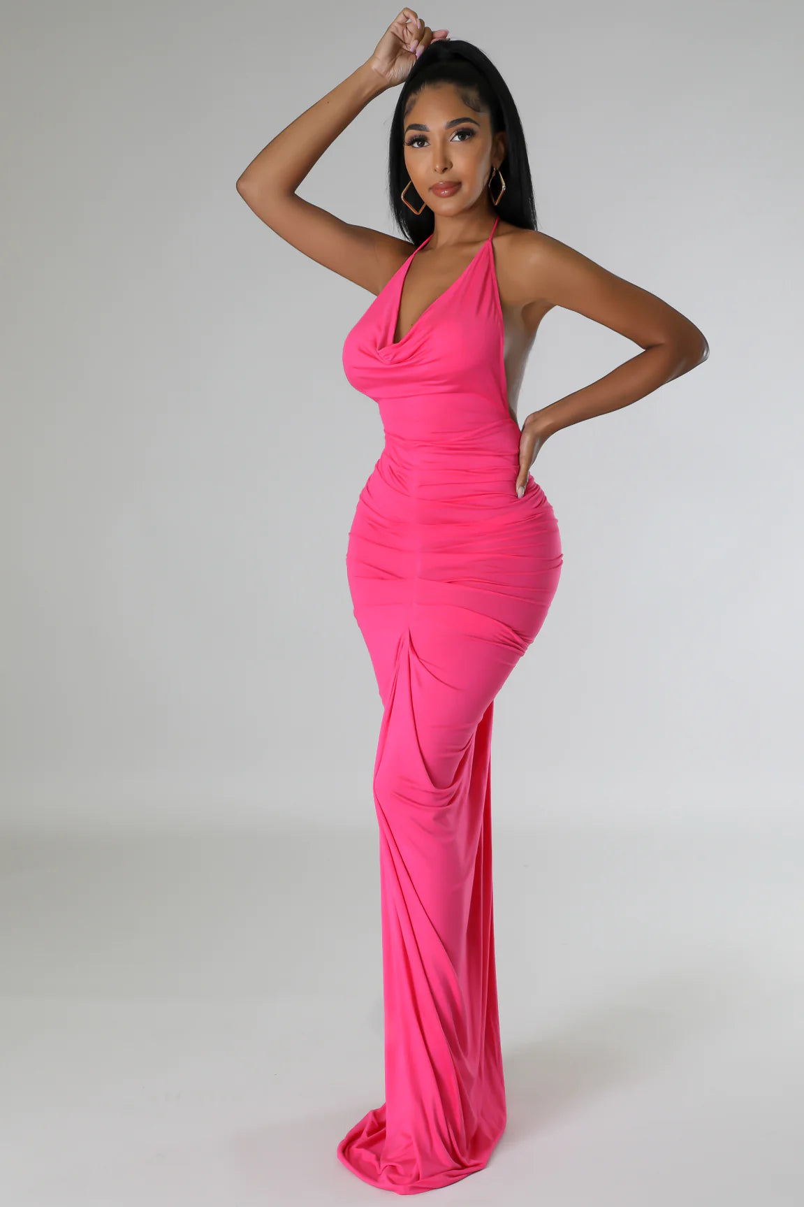 Private Event Maxi Dress (Fuchsia)