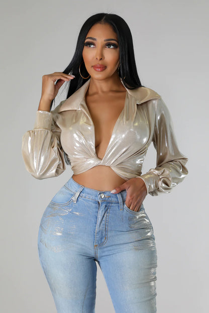 Show Stopper Top (Champagne)