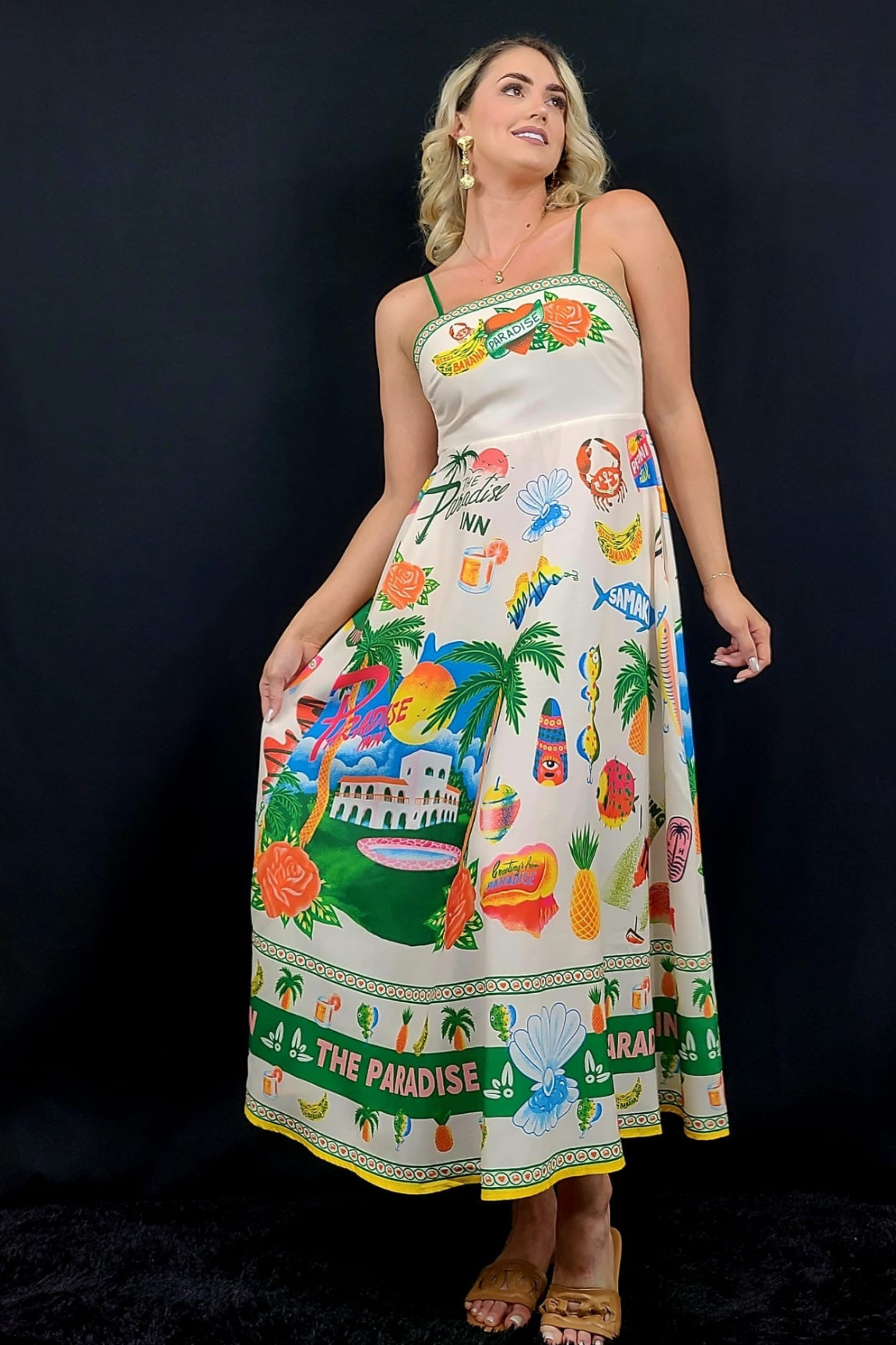 Graffiti Cami Maxi Dress