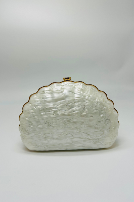 Luxe Pearl Wave Clutch