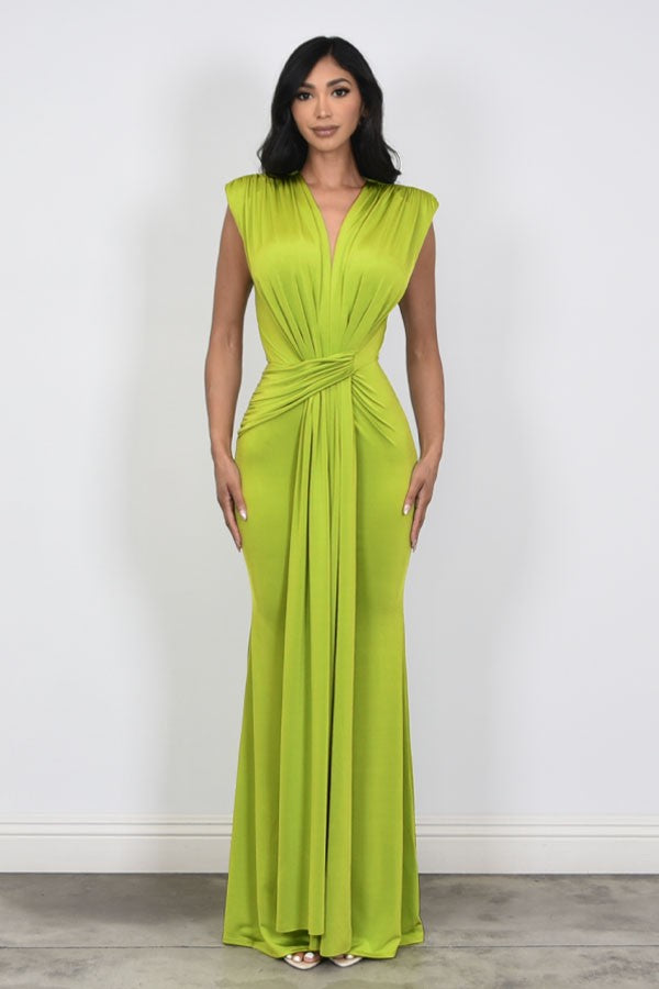 Radiant Starlight Maxi Dress (Citron)