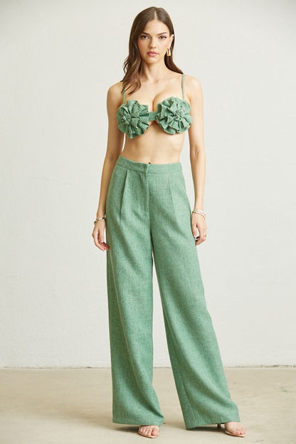 wide leg pant set