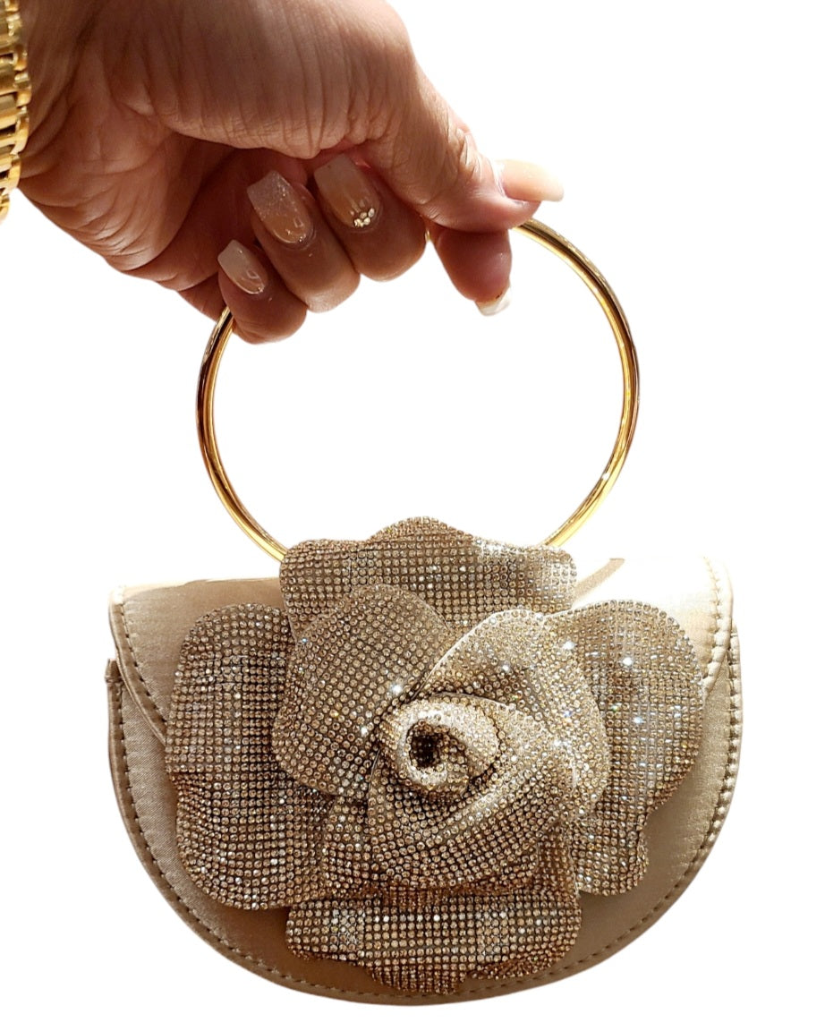 Glamour Rose Clutch(Gold)