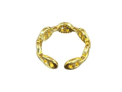 Golden Gold Chain Link Ring